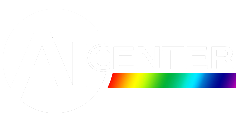 AT Center Logo white text